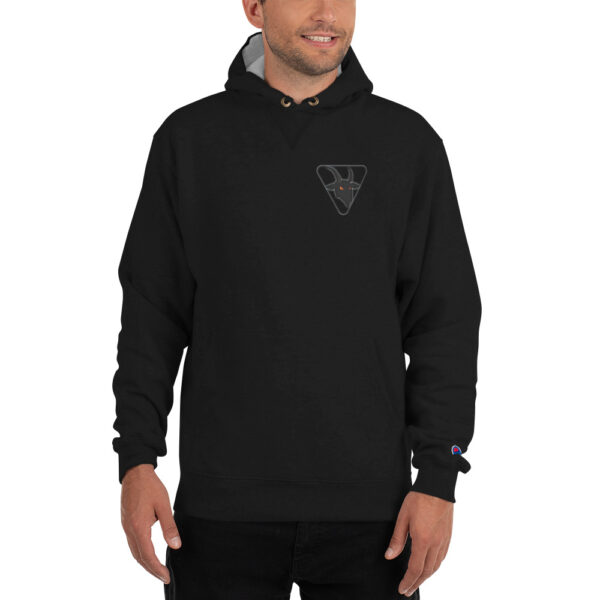 mens champion hoodie black front 62a9abc59aa1f