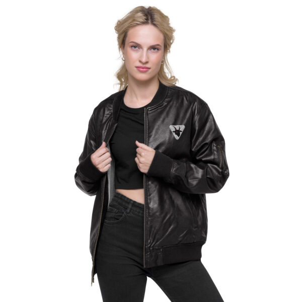 faux leather bomber jacket black front 62c68ee542d07
