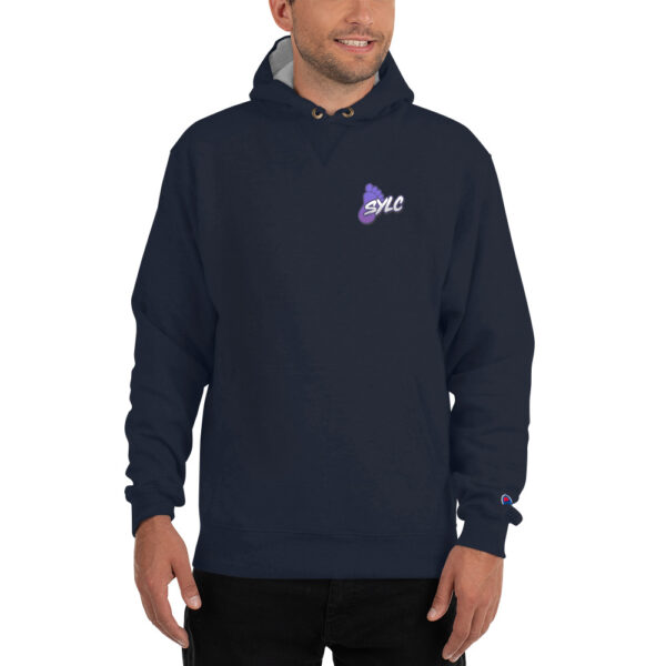 mens champion hoodie navy front 62d800fda137a