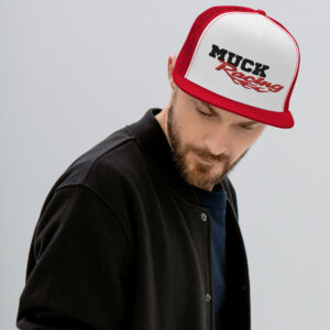 5 panel trucker cap red white red front 63e167069bc48