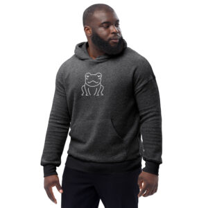 unisex sueded fleece hoodie black heather front 63e60491cd943
