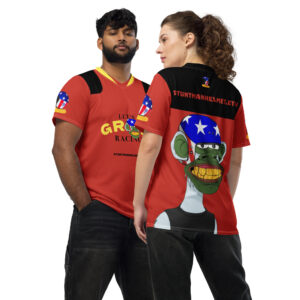 Team Stuntman 2 Red Recycled unisex sports jersey