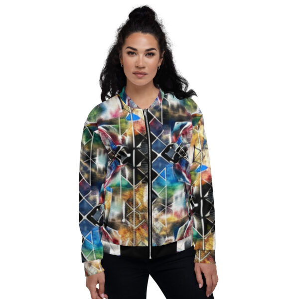 all over print unisex bomber jacket white front 6412ceb5cca80