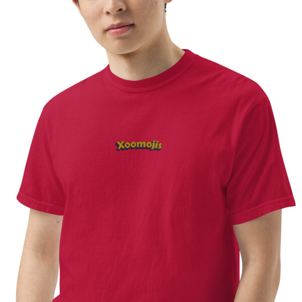 mens garment dyed heavyweight t shirt red zoomed in 3 64241218e529b