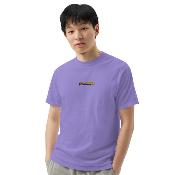 mens garment dyed heavyweight t shirt violet front 3 6424121907075