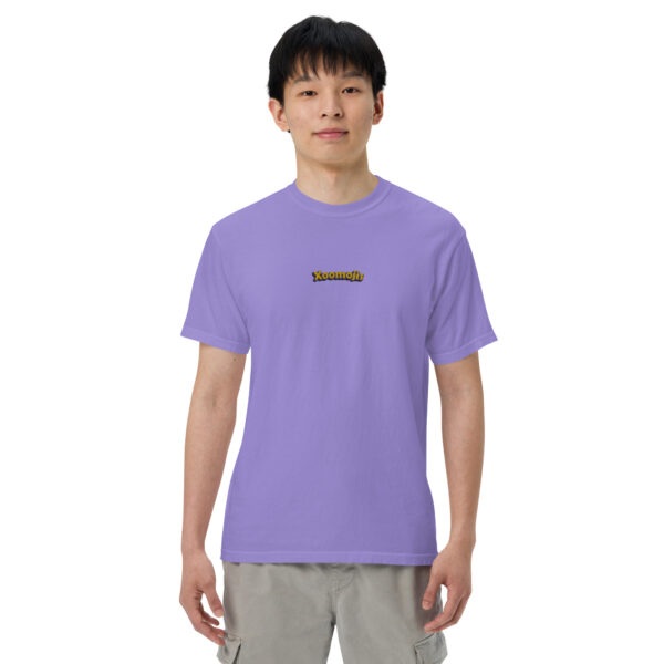 mens garment dyed heavyweight t shirt violet front 6424121905941