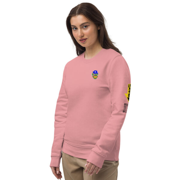 unisex eco sweatshirt canyon pink left front 641a8b383afa8