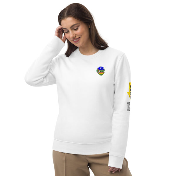 unisex eco sweatshirt white front 641a8b383c4e2