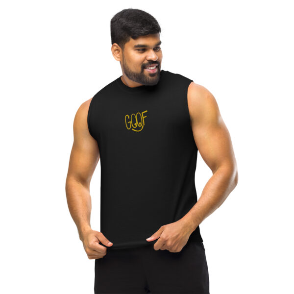 unisex muscle shirt black front 6423bed67a6cc