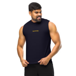 unisex muscle shirt navy front 6424118d346e8