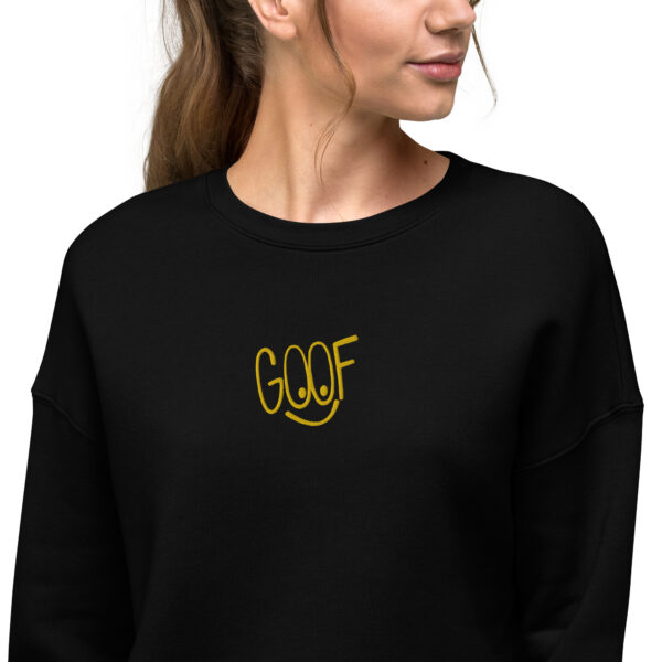 womens cropped sweatshirt black zoomed in 6423bff27327b