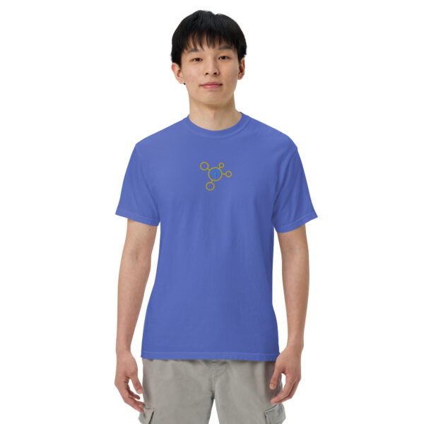 mens garment dyed heavyweight t shirt flo blue front 64386cc5a7d42