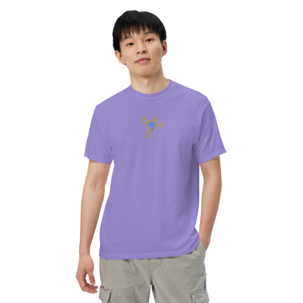 mens garment dyed heavyweight t shirt violet front 2 64386cc5b3046